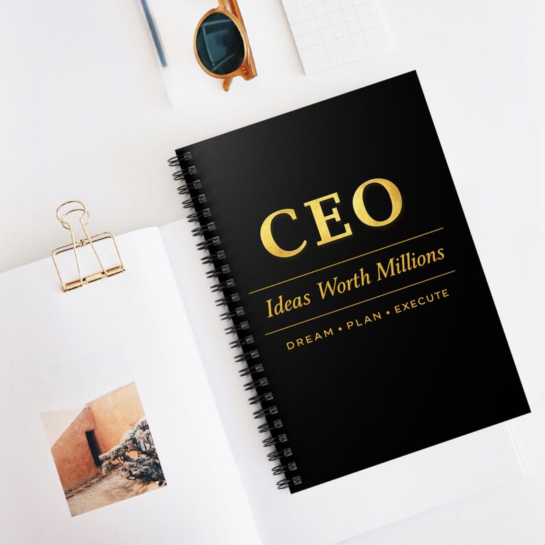 CEO Notebook Ideas Worth Millions Journal Entrepreneur Notebook Dream ...