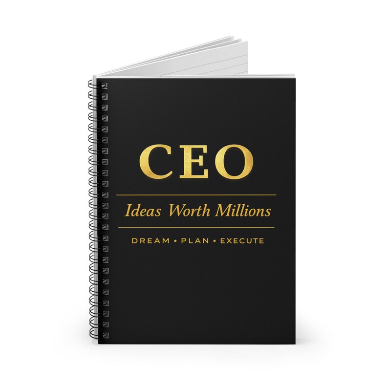 CEO Notebook Ideas Worth Millions Journal Entrepreneur Notebook Dream ...