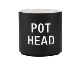 Pot Head 4.5 quot Planter, Fits 4 quot Nursery Pot, Cute Ceramic Planter, Minimalist Pot