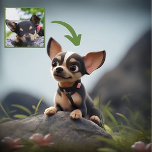 Portraits personnalisés de votre animal de compagnie en style cartoon Pixar - Art Numérique - Cadeau unique pour les amoureux des animaux!