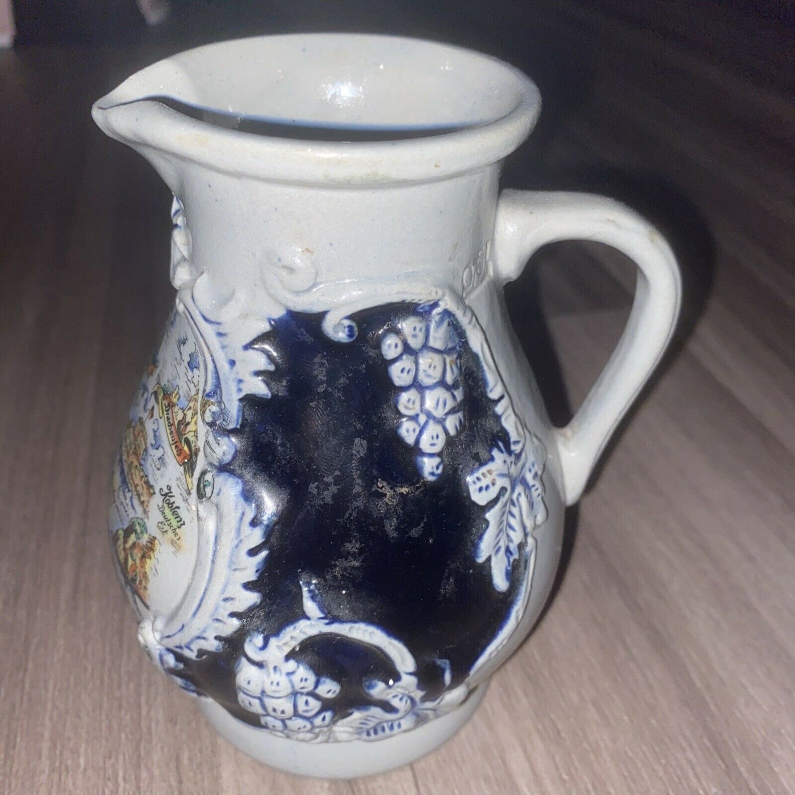 Vintage German Stoneware Milk Wine Jug Picture of Der Etsy