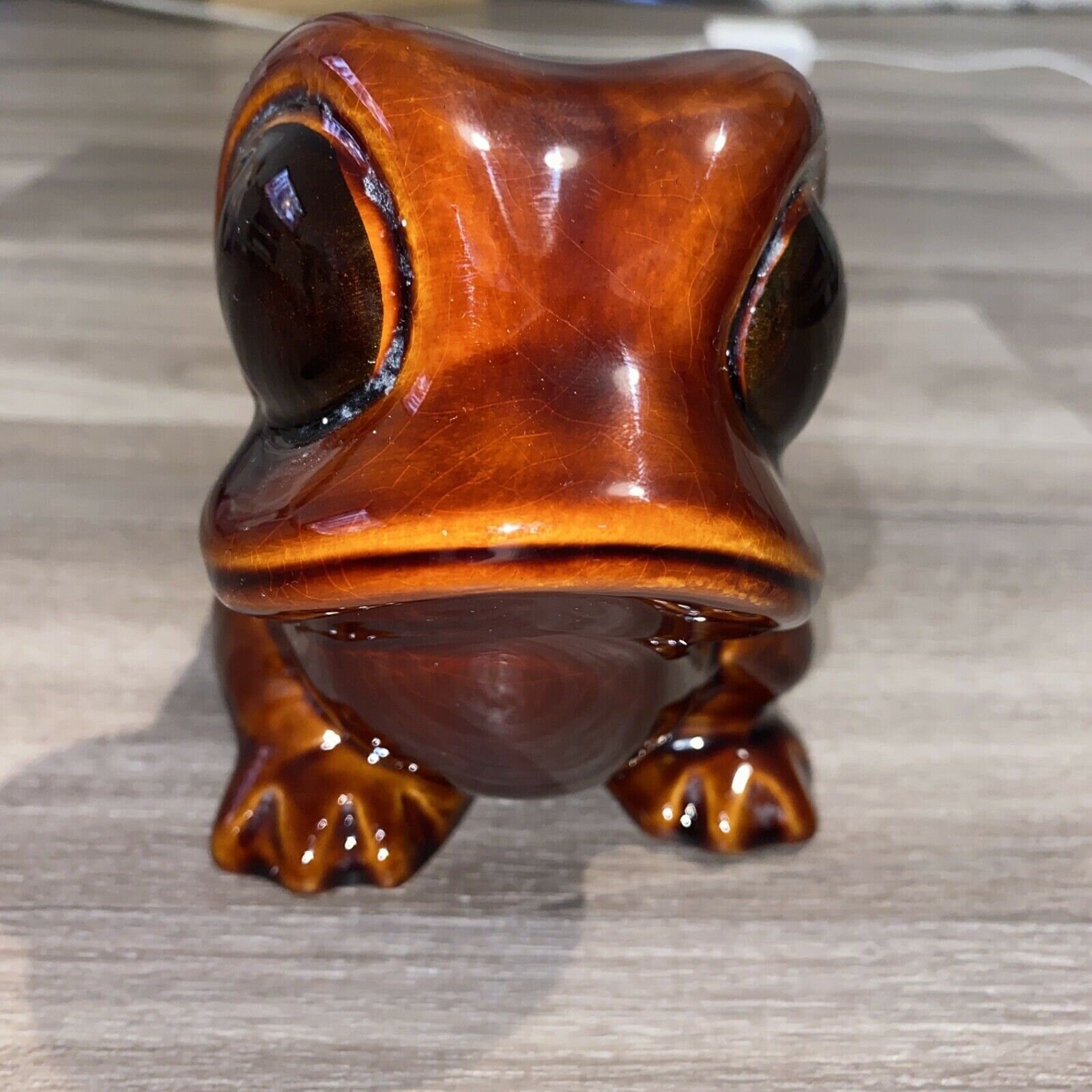 Vintage Denmead Pottery England Brown Frog Toad Planter Pot Etsy