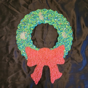 Vintage Melted Plastic Popcorn Wreath