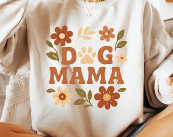 Dog Mama bloemen png, shirtontwerp huisdierliefhebber (digitale download)