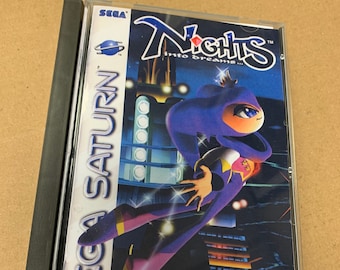 Nights into Dreams, Sega Saturn, custom case w/inserts & foam READ Description!