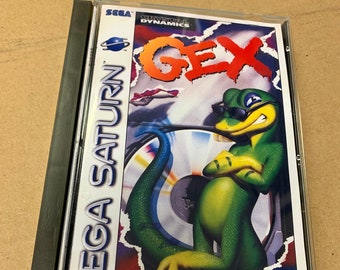 Gex, Sega Saturn, custom case w/inserts & foam READ Description!