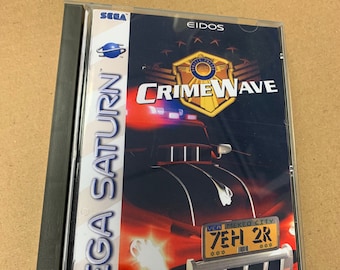 Crimewave, Sega Saturn, custom case w/inserts & foam READ Description!