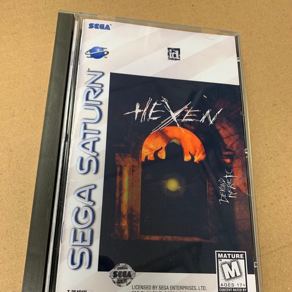 Hexen, Sega Saturn, custom case w/inserts & foam READ Description!