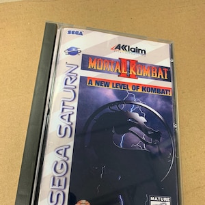 Mortal Kombat II, Sega Saturn, custom case w/inserts & foam READ Description!