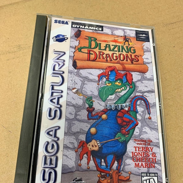 Blazing Dragons, Sega Saturn, custom case w/inserts & foam READ Description!