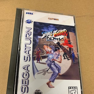 Street Fighter Alpha, Sega Saturn, custom case w/inserts & foam READ Description!