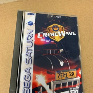 Crimewave, Sega Saturn, custom case w/inserts & foam READ Description!