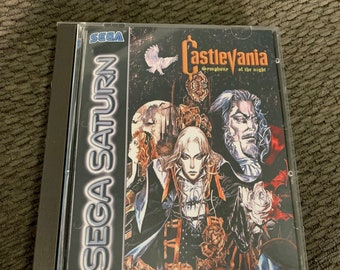 Castlevania Symphony of the Night, Sega Saturn, custom case w/inserts & foam READ Description!