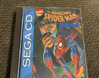 The Amazing Spider-Man vs Kingpin, Sega CD, custom case w/inserts & foam READ Description!