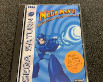 Mega Man 8, Sega Saturn, custom case w/inserts & foam READ Description!