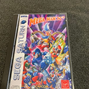 Mega Man X3, Sega Saturn, custom case w/inserts & foam READ Description!