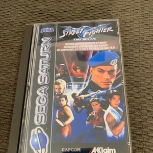 Street Fighter the movie, Sega Saturn PAL, custom case w/inserts & foam READ Description image 1