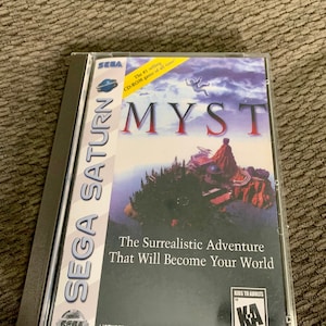 Myst, Sega Saturn, custom case w/inserts & foam READ Description!