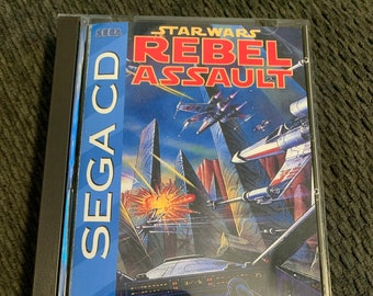 Star Wars Rebel Assault, Sega CD, custom case w/inserts & foam READ Description!