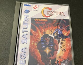 Contra Legacy of War, Sega Saturn, custom case w/inserts & foam READ Description!