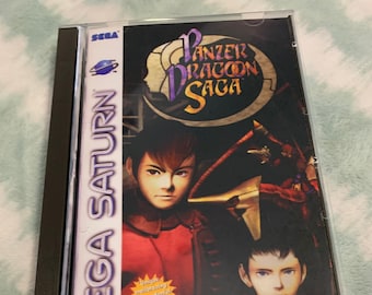 Panzer Dragoon Saga, Sega Saturn, custom case w/inserts, foam & CD sleeves READ Description!