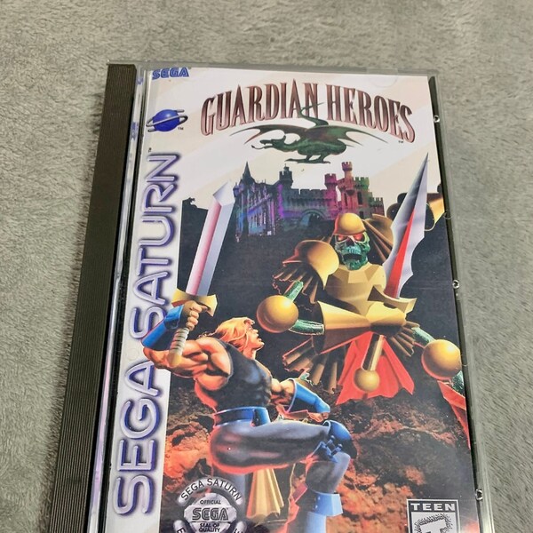 Guardian Heroes, Sega Saturn, custom case w/inserts & foam READ Description!