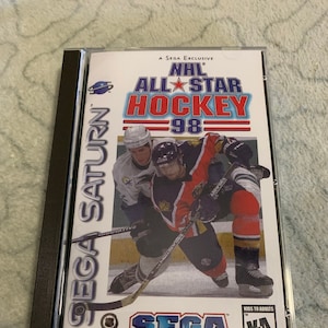 NHL All Star Hockey 98, Sega Saturn, custom case w/inserts & foam READ Description!