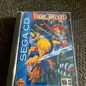 Dark Wizard, Sega Saturn, custom case w/inserts & foam READ Description!