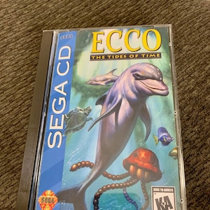 Ecco The Tides of Time, Sega CD, custom case w/inserts & foam READ Description!