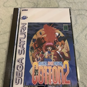 Cotton 2, Sega Saturn, custom case w/inserts & foam READ Description!
