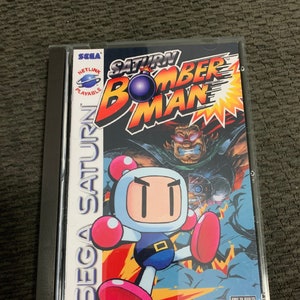 Saturn Bomberman, Sega Saturn, custom case w/inserts & foam READ Description!