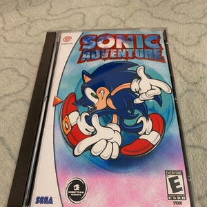 Sonic Adventure, Sega Dreamcast, custom long box case w/inserts & foam READ Description!