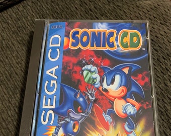 Sonic CD, Sega CD, replica case w/inserts & foam