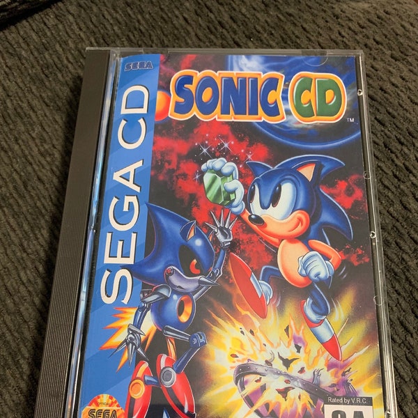 Sonic CD, Sega CD, custom case w/inserts & foam READ Description!