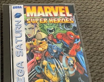 Marvel Super Heroes, Sega Saturn, custom case w/inserts & foam READ Description!