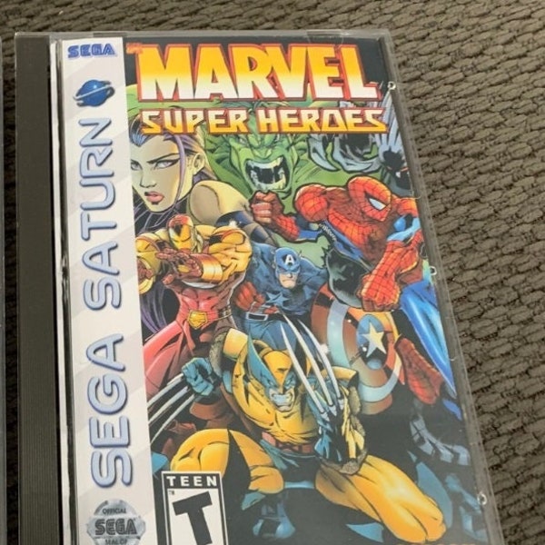 Marvel Super Heroes, Sega Saturn, custom case w/inserts & foam READ Description!