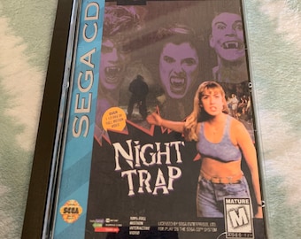 Night Trap Sega CD, custom case w/inserts, foam & sleeve
