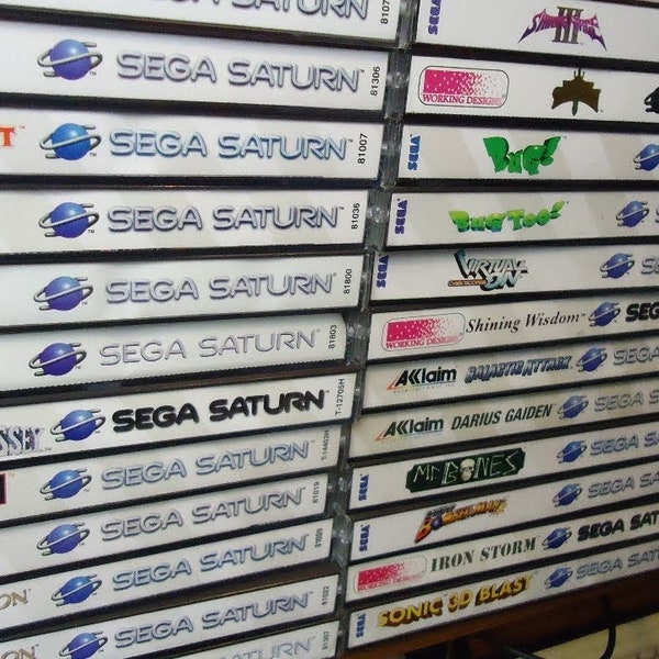 Sega Saturn, ANY TITLE, custom case w/inserts & foam, PLEASE message with desired title, read description in listing for details