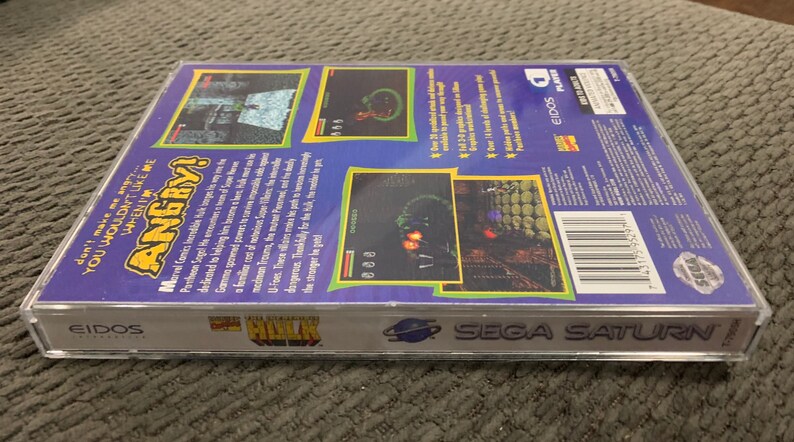 The Incredible Hulk: The Pantheon Saga, Sega Saturn, custom case w/inserts & foam READ Description image 4