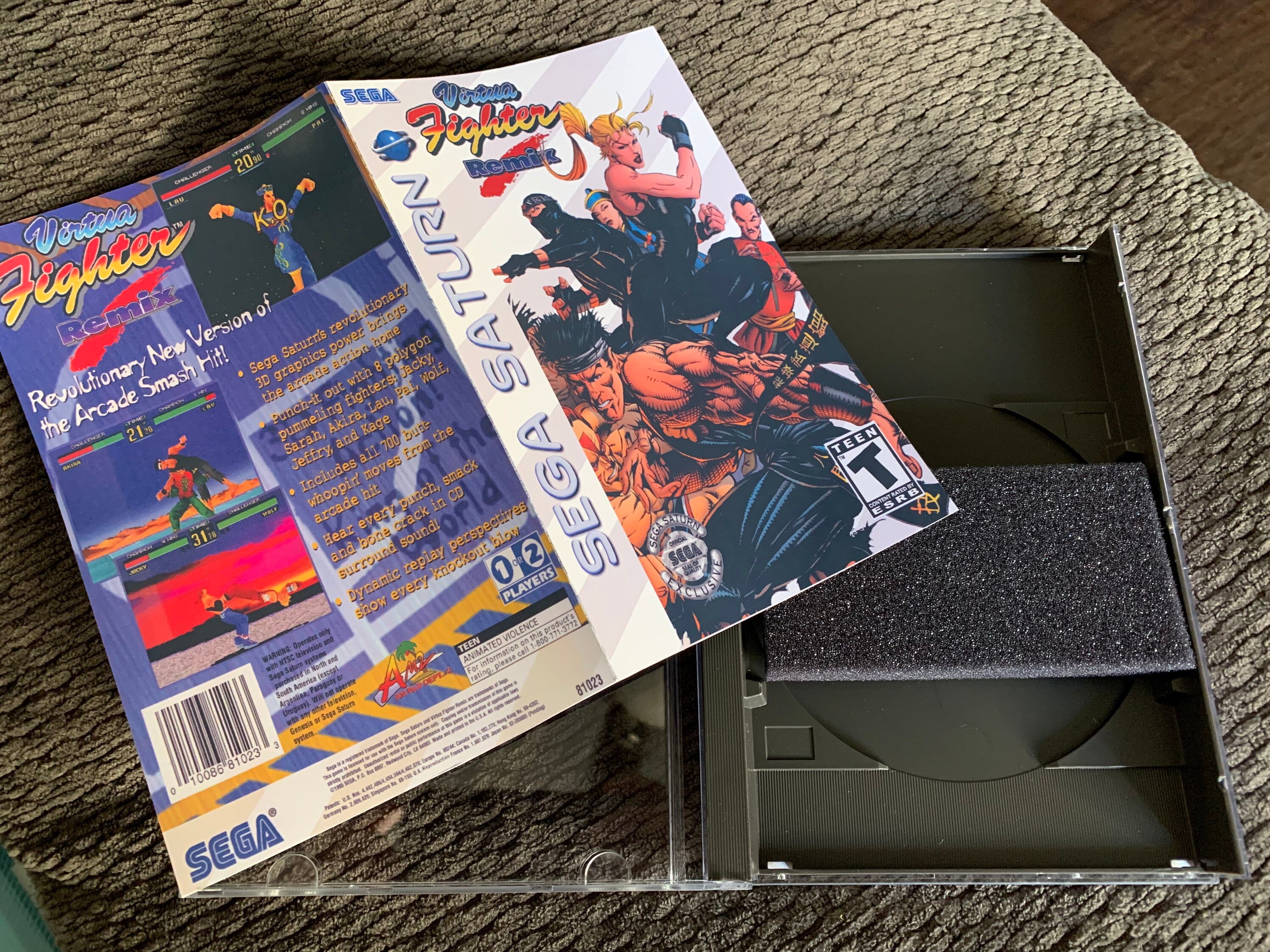 Virtua Fighter Remix Sega Saturn Custom Case W/inserts & - Etsy Canada