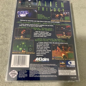 Alien Trilogy, Sega Saturn, custom case w/inserts & foam READ Description image 2