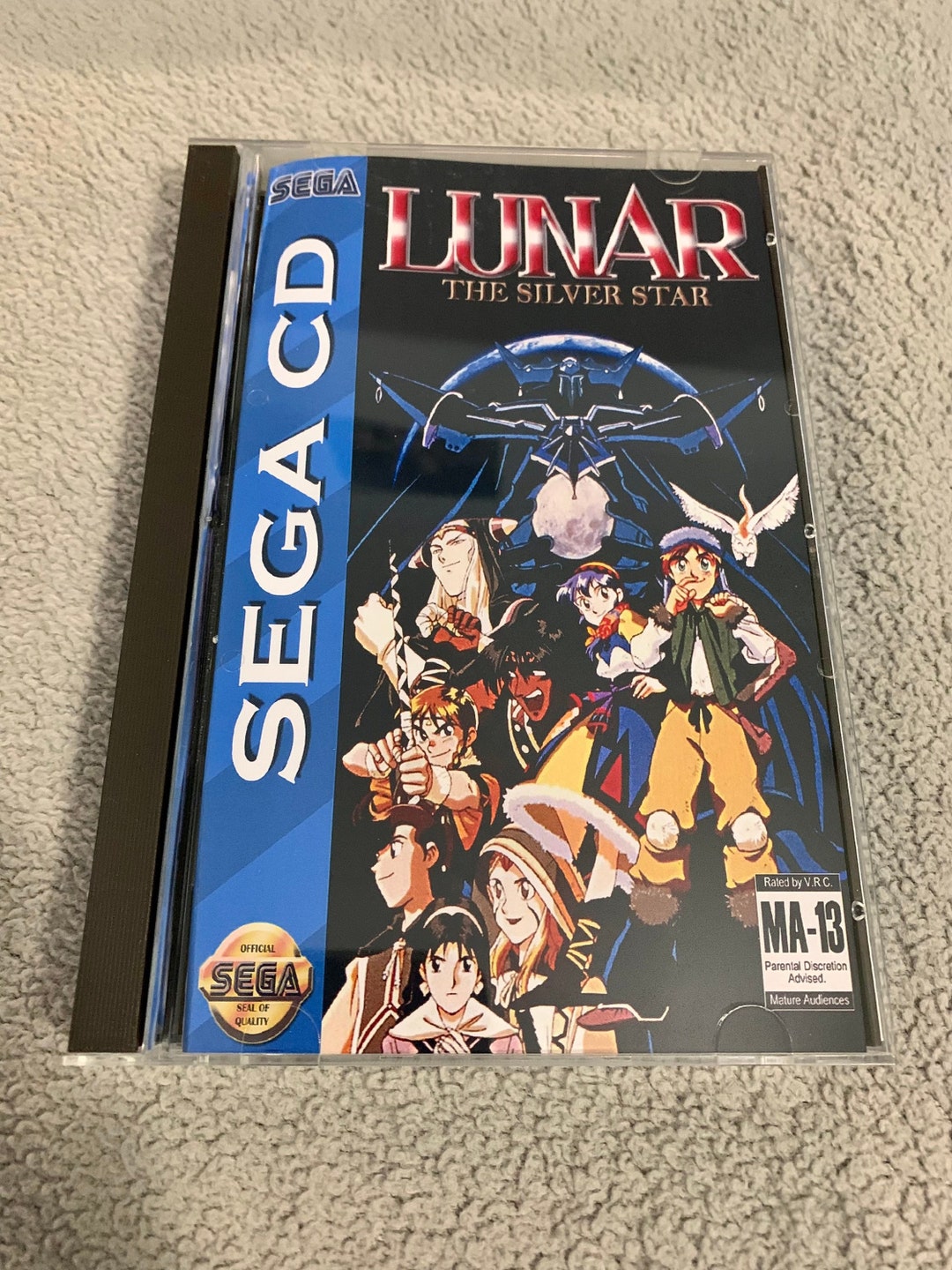 Lunar the Silver Star, Sega CD, Custom Case W/inserts & Foam