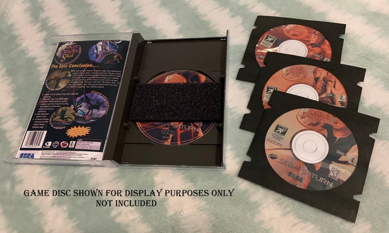 Panzer Dragoon Saga, Sega Saturn, custom case w/inserts, foam & CD sleeves READ Description image 5