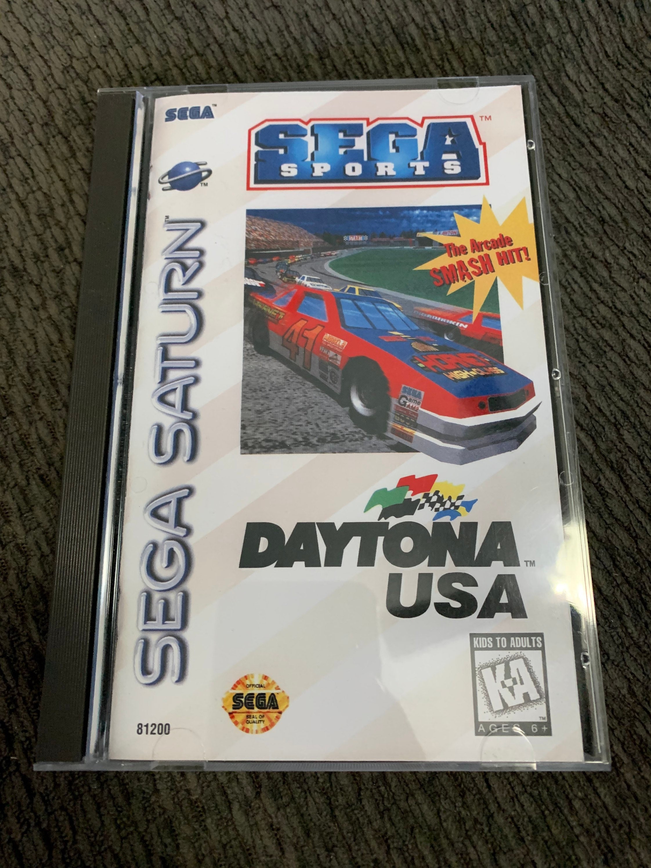 Daytona USA, Sega Saturn, custom case w/inserts & foam READ Description!