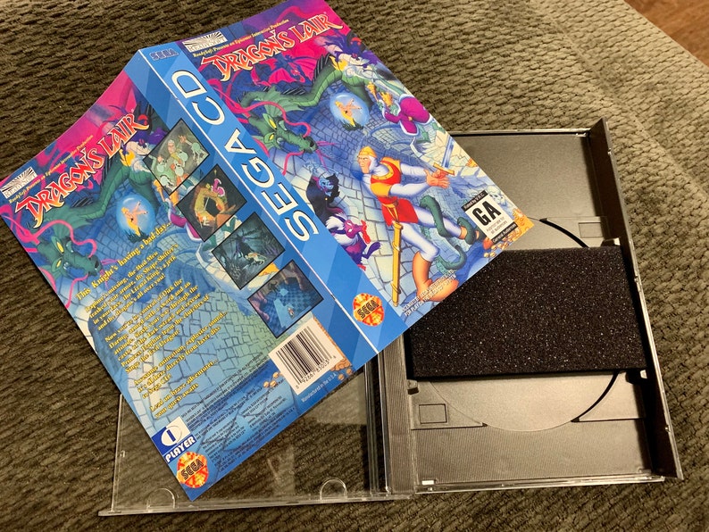 Dragon's Lair, Sega CD, custom case w/inserts & foam READ Description image 6