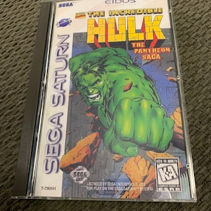 The Incredible Hulk: The Pantheon Saga, Sega Saturn, custom case w/inserts & foam READ Description!