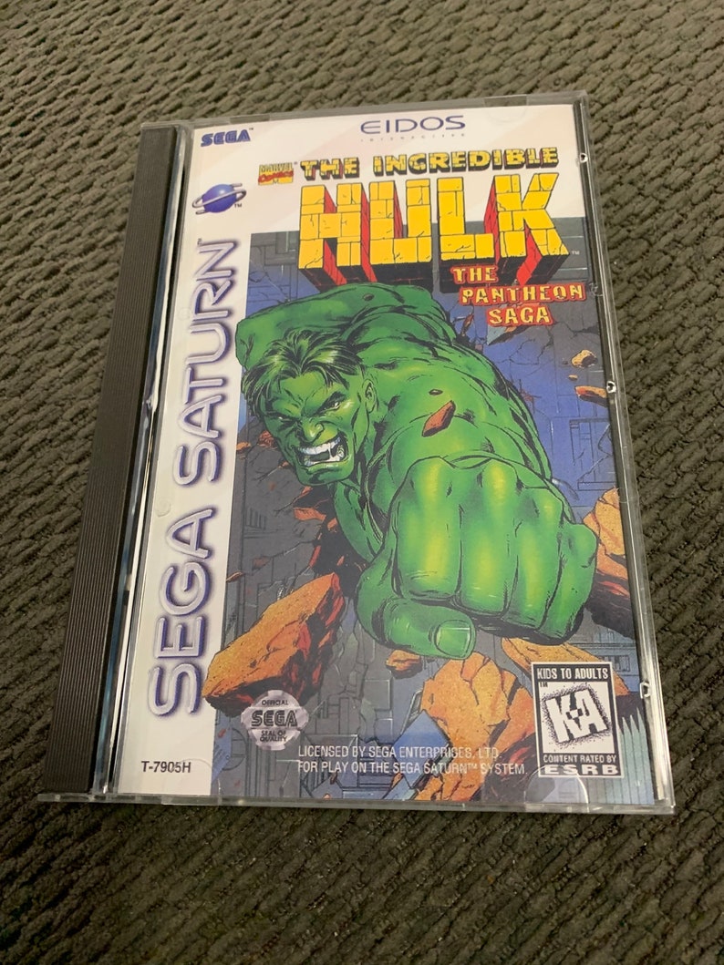 The Incredible Hulk: The Pantheon Saga, Sega Saturn, custom case w/inserts & foam READ Description image 1