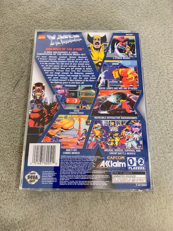 X-men Children of the Atom, Sega Saturn, Custom Case W X-men Children of the Atom, Sega Saturn, Custom Case W
