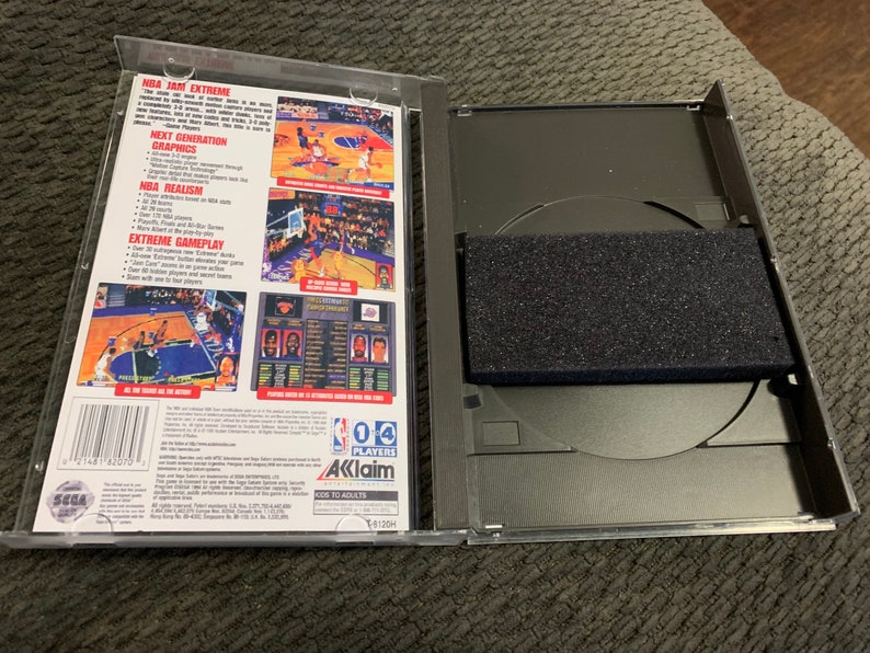 NBA Jam Extreme, Sega Saturn, coque personnalisée avec inserts et mousse LISEZ la description image 3