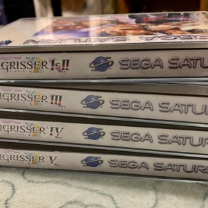 Langrisser 1-5 collection, Sega Saturn, custom case w/inserts & foam, FREE shipping! READ Description!